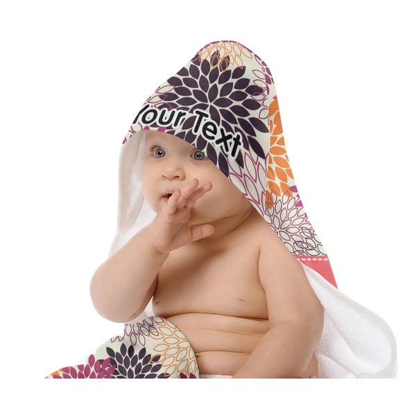 Mums Flower Baby Hooded Towel on Child