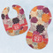 Mums Flower Baby Bib & Burp Set w/ Monogram