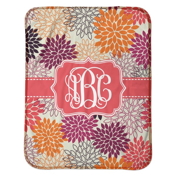 Mums Flower Baby Sherpa Blanket - Flat