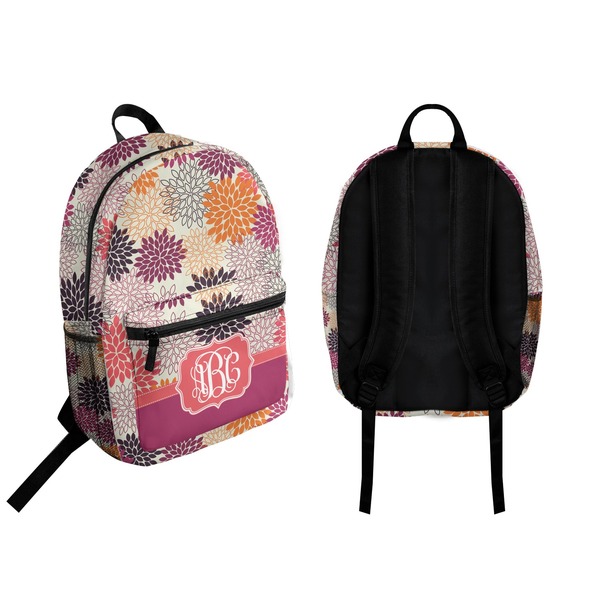 Mums Flower Backpack front and back - Apvl