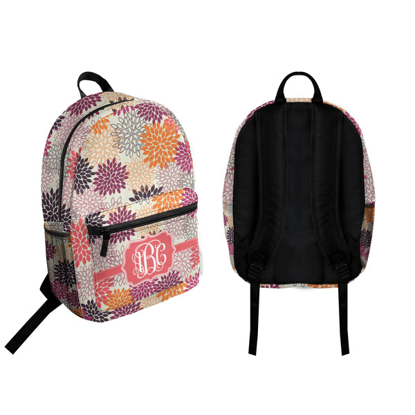 Mums Flower Backpack front and back - Apvl
