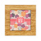 Mums Flower Bamboo Trivet with 6" Tile - FRONT