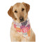 Mums Flower Dog Bandana Scarf w/ Monogram