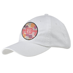 Mums Flower Baseball Cap - White (Personalized)