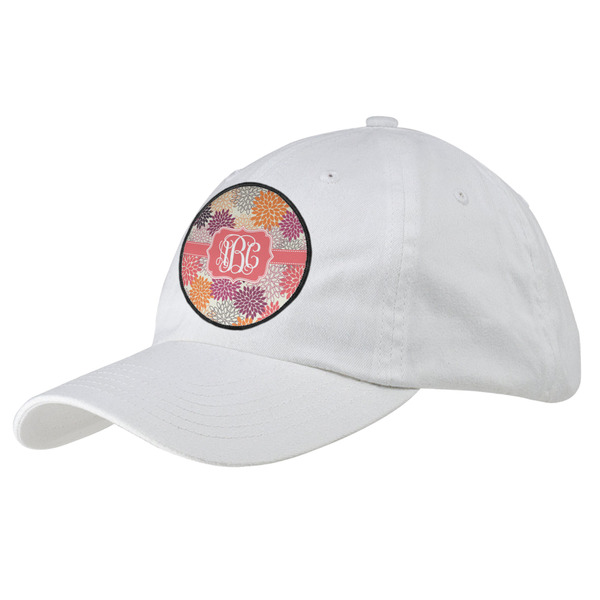 Custom Mums Flower Baseball Cap - White (Personalized)