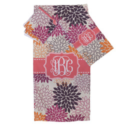 Mums Flower Bath Towel Set - 3 Pcs (Personalized)