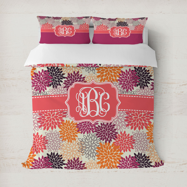 Custom Mums Flower Duvet Cover (Personalized)