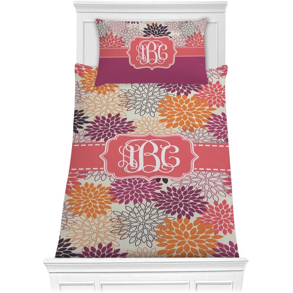 Custom Mums Flower Comforter Set - Twin XL (Personalized)