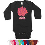 Mums Flower Long Sleeves Bodysuit - 12 Colors (Personalized)