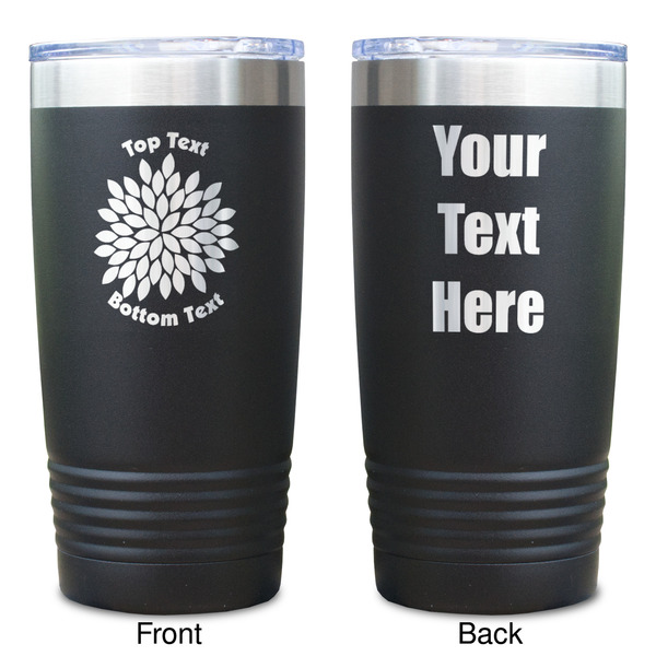 Mums Flower Black Polar Camel Tumbler - 20oz - Double Sided  - Approval