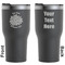 Mums Flower Black RTIC Tumbler - Front and Back