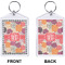 Mums Flower Bling Keychain (Front + Back)