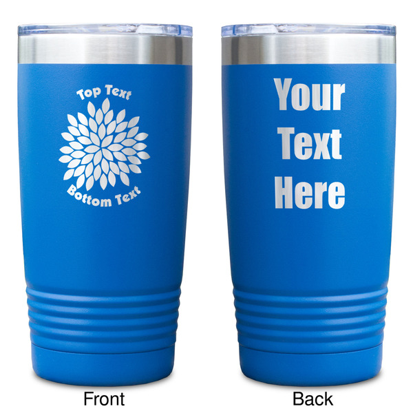 Mums Flower Blue Polar Camel Tumbler - 20oz - Double Sided - Approval
