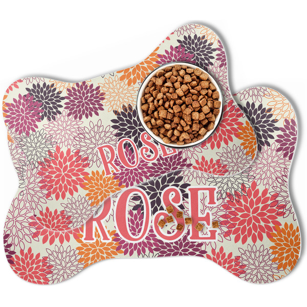 Mums Flower Bone Shaped Dog Mats - MAIN