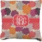 Mums Flower Burlap Pillow 18"