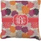 Mums Flower Burlap Pillow 24"
