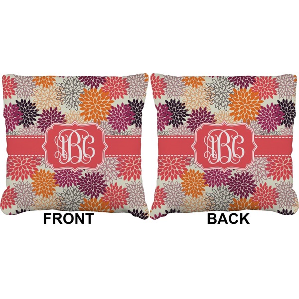 Mums Flower Burlap Pillow Approval