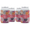 Mums Flower Can Cooler (12 oz) - Set of 4 w/ Monogram