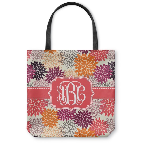 Custom Mums Flower Canvas Tote Bag - Medium - 16"x16" (Personalized)