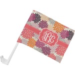Mums Flower Car Flag - Small w/ Monogram