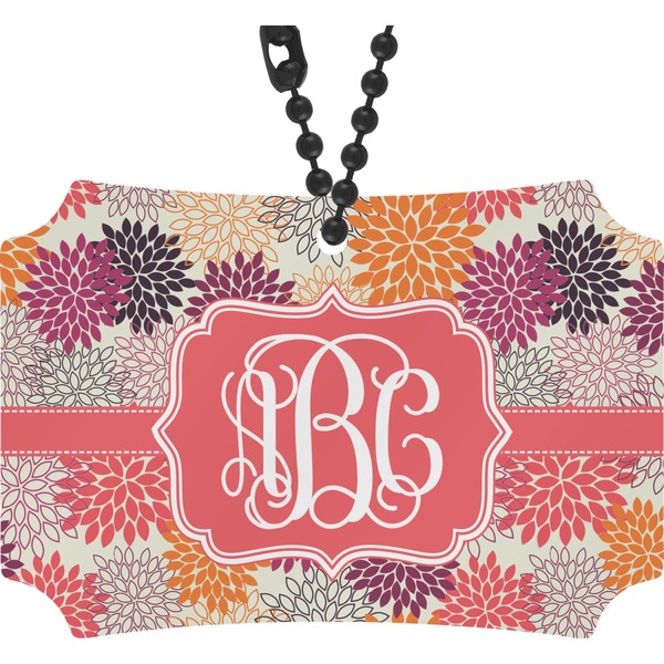 Custom Mums Flower Rear View Mirror Ornament (Personalized)