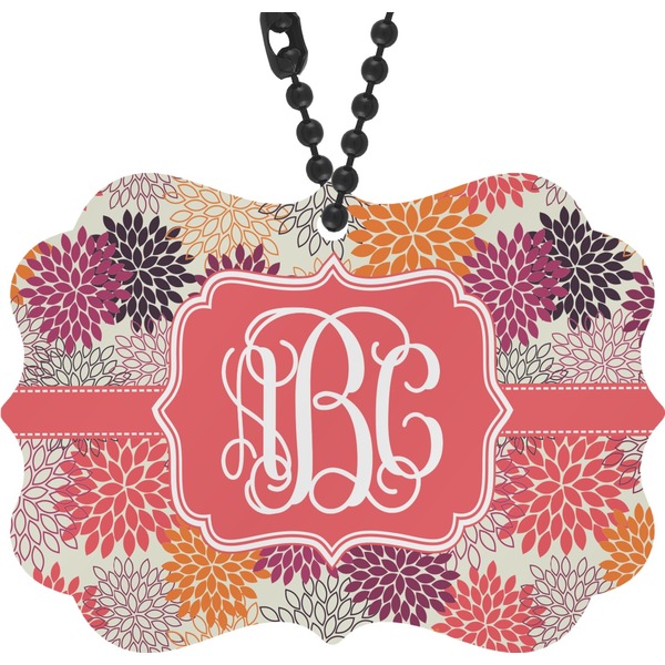 Custom Mums Flower Rear View Mirror Charm (Personalized)