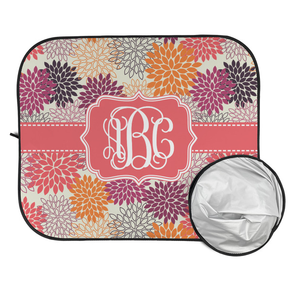 Mums Flower Car Sun Shades - FOLDED & UNFOLDED