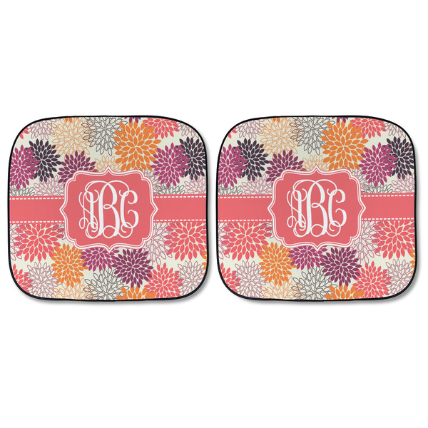 Mums Flower Car Sun Shades - FRONT