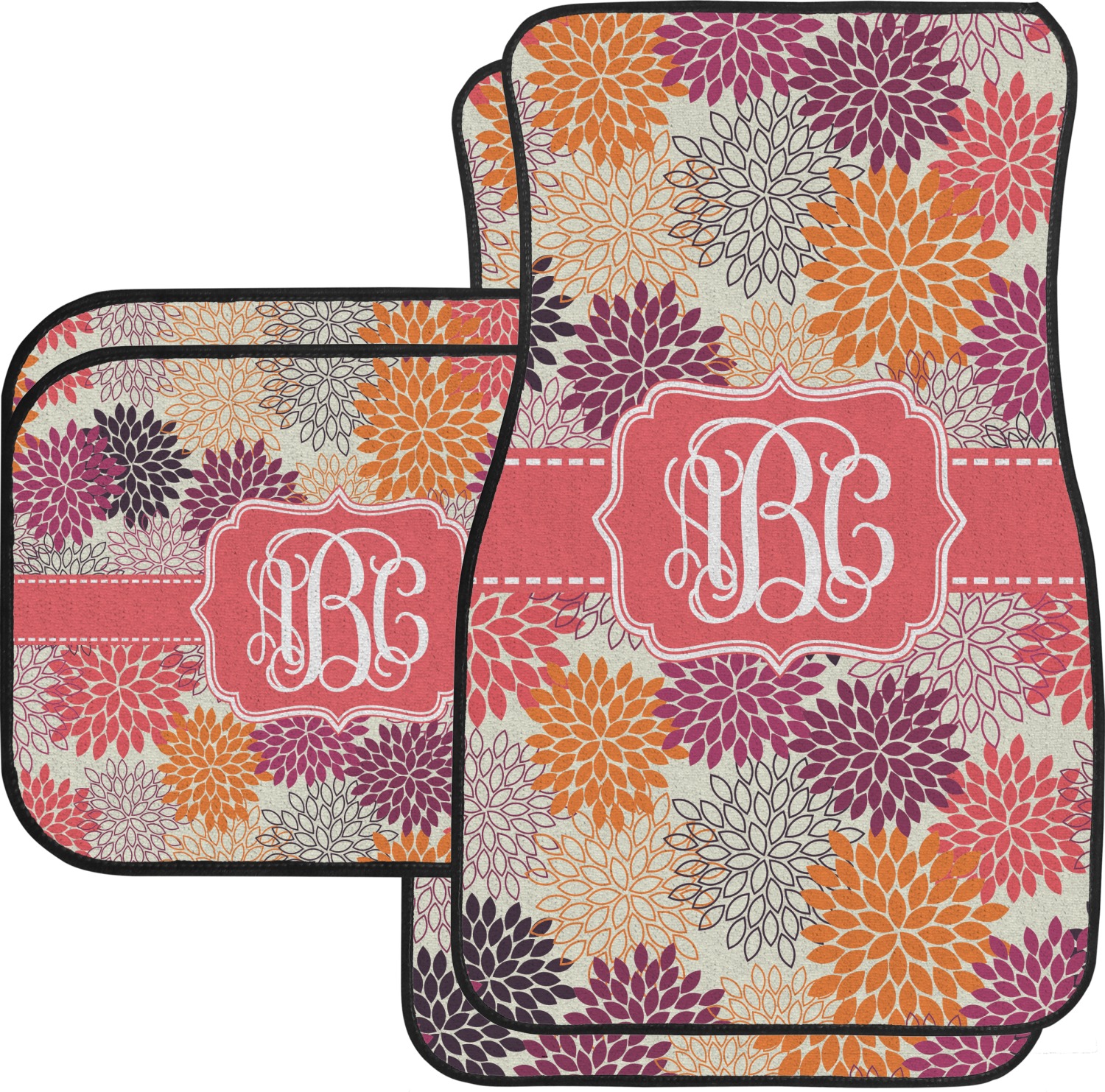 Custom Mums Flower Car Floor Mats (Personalized) YouCustomizeIt