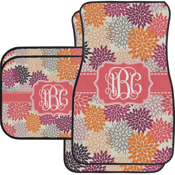 Mums Flower Custom Car Floor Mats (Back Seat)
