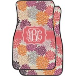 Mums Flower Car Floor Mats (Front Seat) (Personalized)