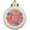 Mums Flower Ceramic Ball Ornament (Personalized)