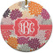 Mums Flower Ceramic Flat Ornament - Circle (Front)