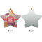 Mums Flower Ceramic Flat Ornament - Star Front & Back (APPROVAL)
