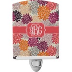 Mums Flower Ceramic Night Light (Personalized)
