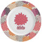 Mums Flower Ceramic Plate w/Rim