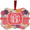 Mums Flower Metal Frame Ornament - Double Sided w/ Monogram