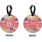 Mums Flower Circle Luggage Tag (Front + Back)