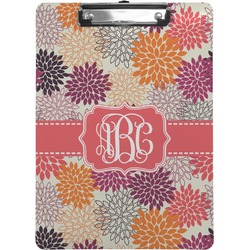 Mums Flower Clipboard (Letter Size) (Personalized)