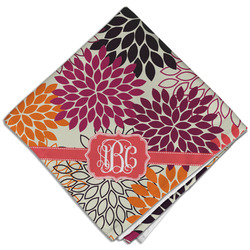 Mums Flower Cloth Dinner Napkin - Single w/ Monogram