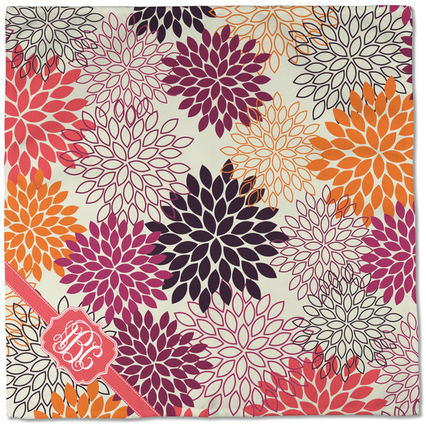 Mums Flower Cloth Napkins - Personalized Dinner (Full Open)