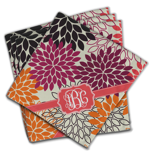 Mums Flower Cloth Napkins - Personalized Dinner (PARENT MAIN Set of 4)