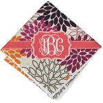 Mums Flower Cloth Cocktail Napkin - Single w/ Monogram