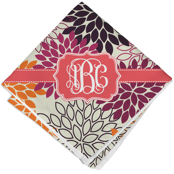 Mums Flower Cloth Napkins - Personalized Lunch (Folded Four Corners)