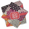 Mums Flower Cloth Cocktail Napkins - Set of 4 w/ Monogram