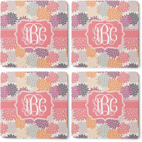 Mums Flower Coaster Rubber Back - Apvl