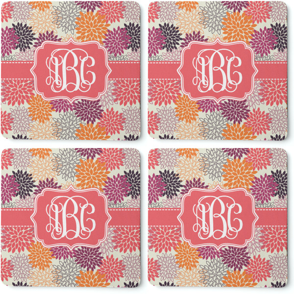 Mums Flower Coaster Rubber Back - Apvl