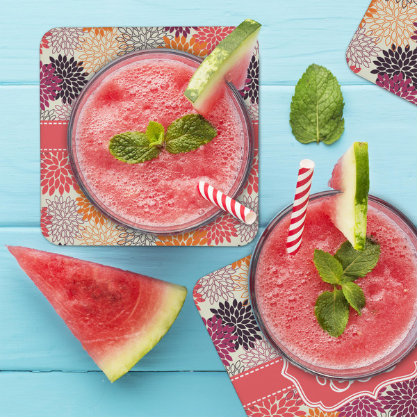 Mums Flower Coaster Set - LIFESTYLE