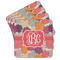 Mums Flower Cork Coaster - Set of 4 w/ Monogram