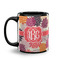 Mums Flower Coffee Mug - 11 oz - Black